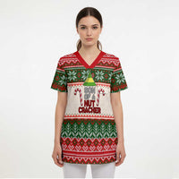 Son Of A Nut Cracker Christmas Scrub Top Xmas Holiday Patterns - Wonder Print Shop