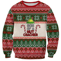 Son Of A Nut Cracker Christmas Sweatshirt Xmas Holiday Patterns - Wonder Print Shop