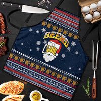 Santa Beerd Christmas Apron Xmas Holiday Patterns - Wonder Print Shop