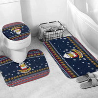Santa Beerd Christmas Bathroom Set Xmas Holiday Patterns - Wonder Print Shop