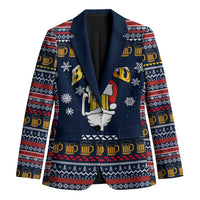 Santa Beerd Christmas Blazer Xmas Holiday Patterns - Wonder Print Shop