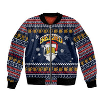 Santa Beerd Christmas Bomber Jacket Xmas Holiday Patterns - undefined