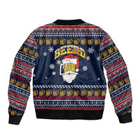 Santa Beerd Christmas Bomber Jacket Xmas Holiday Patterns - undefined