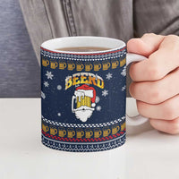 Santa Beerd Christmas Ceramic Mug Xmas Holiday Patterns - Wonder Print Shop