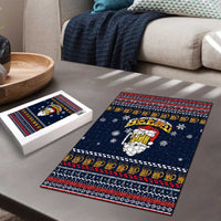 Santa Beerd Christmas Puzzle Xmas Holiday Patterns - Wonder Print Shop