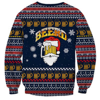 Santa Beerd Christmas Sweatshirt Xmas Holiday Patterns - Wonder Print Shop