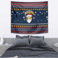 Santa Beerd Christmas Tapestry Xmas Holiday Patterns - Wonder Print Shop