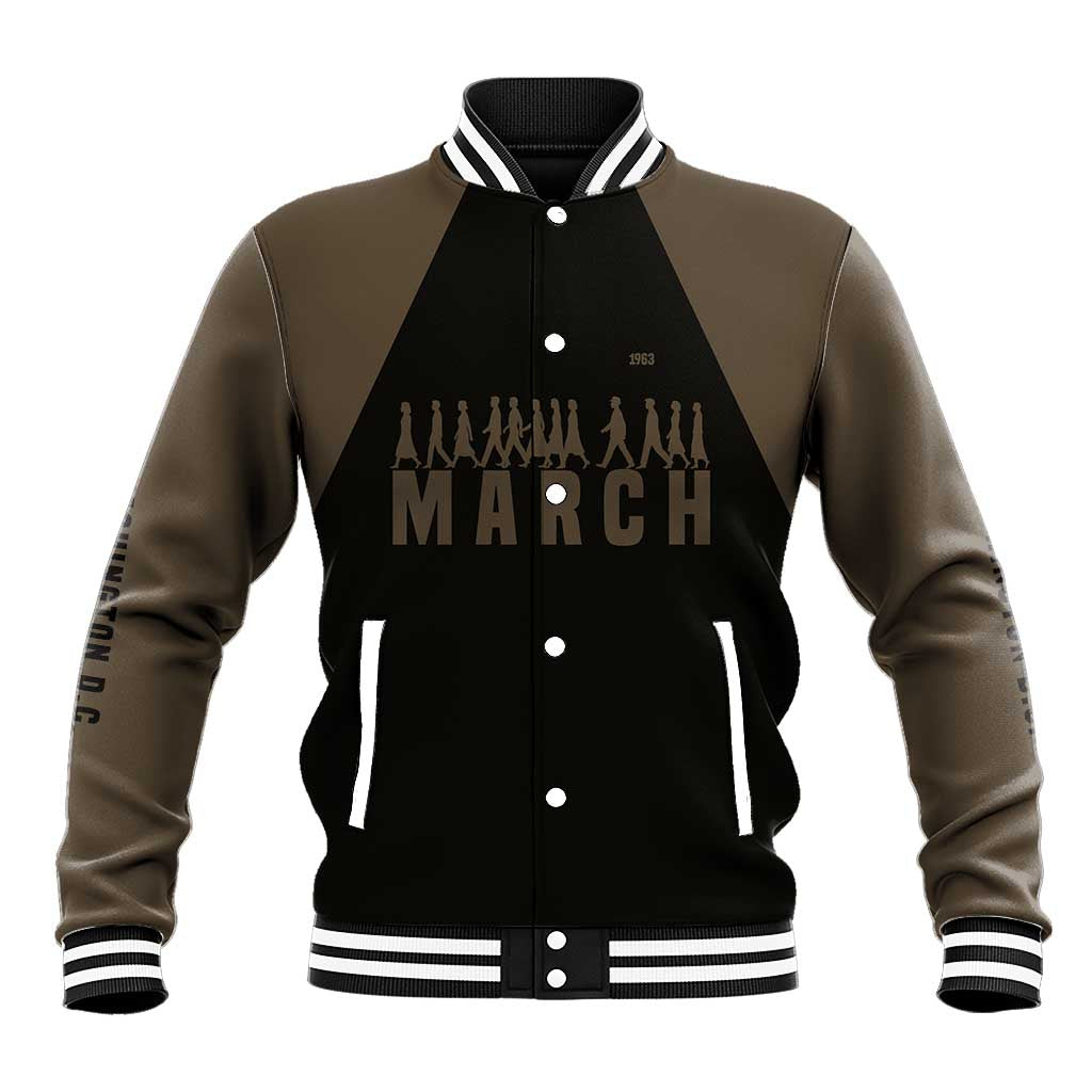 Bayard Rustin Baseball Jacket with March on Washington Design Civil Rights Organizer Tribute - Wonder Print Shop