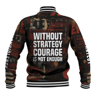 Bayard Rustin Baseball Jacket with Quiet Architect Design Strategy and Courage Civil Rights Tribute - Wonder Print Shop