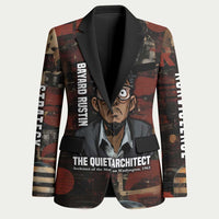Bayard Rustin Blazer with Quiet Architect Design Strategy and Courage Civil Rights Tribute - Wonder Print Shop