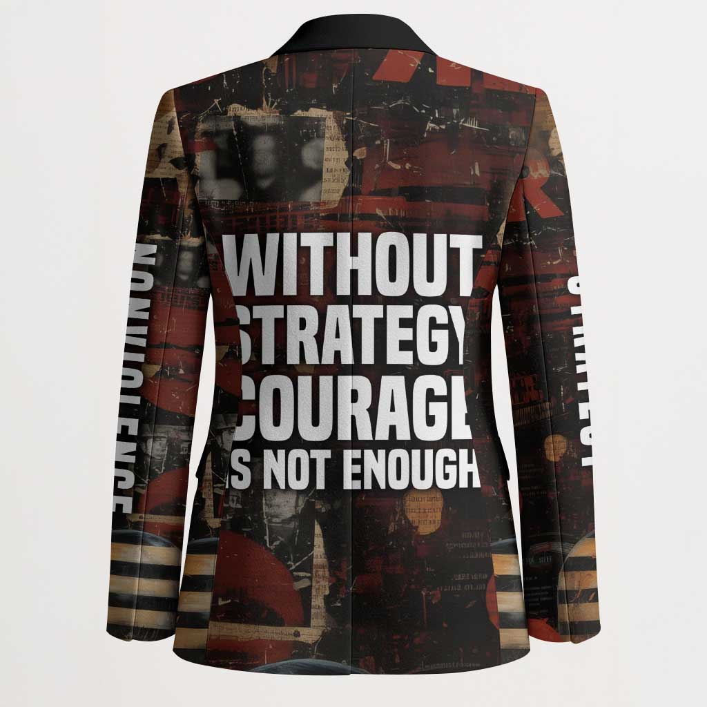 Bayard Rustin Blazer with Quiet Architect Design Strategy and Courage Civil Rights Tribute - Wonder Print Shop