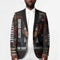Bayard Rustin Blazer with Quiet Architect Design Strategy and Courage Civil Rights Tribute - Wonder Print Shop