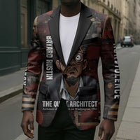 Bayard Rustin Blazer with Quiet Architect Design Strategy and Courage Civil Rights Tribute - Wonder Print Shop