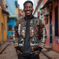 Bayard Rustin Bomber Jacket with Quiet Architect Design Strategy and Courage Civil Rights Tribute - Wonder Print Shop