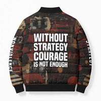 Bayard Rustin Bomber Puffer Jacket with Quiet Architect Design Strategy and Courage Civil Rights Tribute - Wonder Print Shop