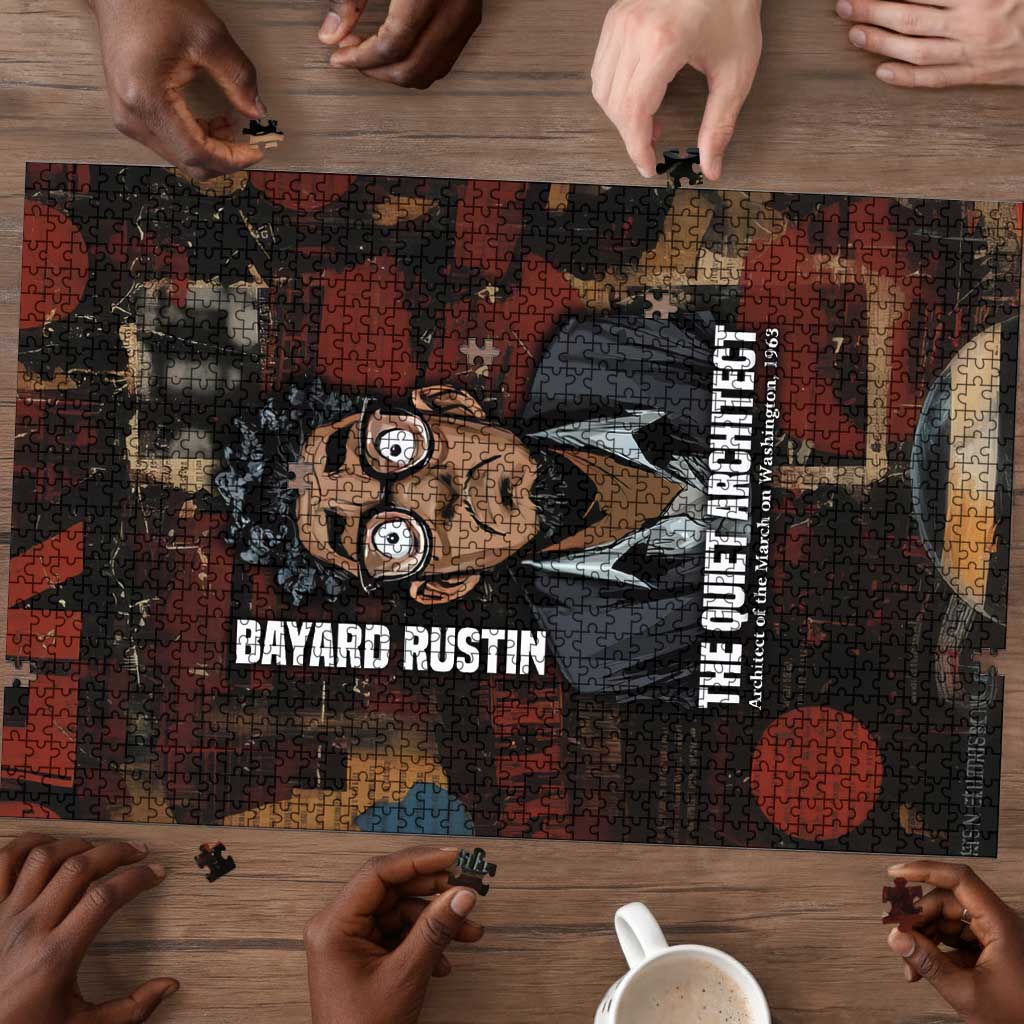 Bayard Rustin Puzzle with Quiet Architect Design Strategy and Courage Civil Rights Tribute - Wonder Print Shop