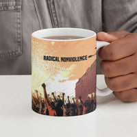 Bayard Rustin Ceramic Mug with Radical Nonviolence Design Protest Crowd and Courage Civil Rights Tribute - Wonder Print Shop