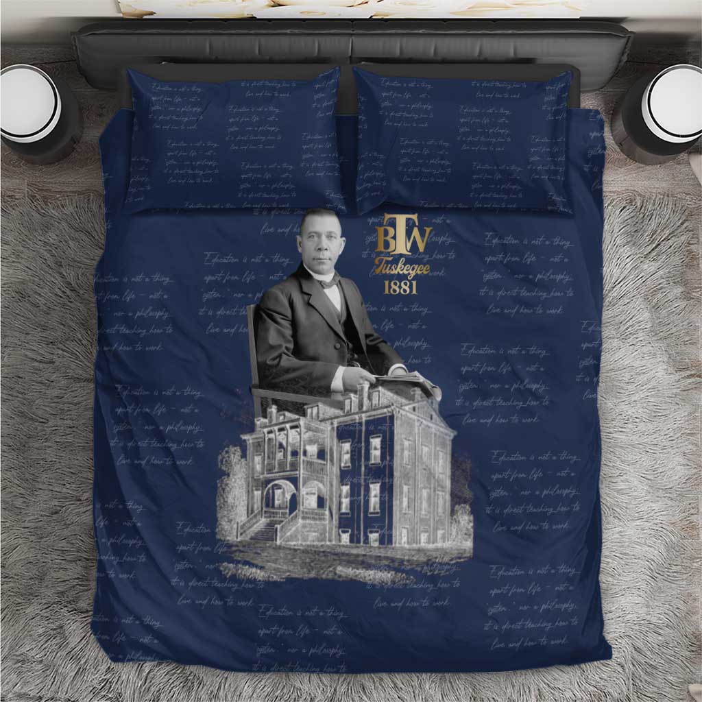 Booker T. Washington Bedding Set Tuskegee Institute Design Educational Legacy 1881 Historic Tribute - Wonder Print Shop