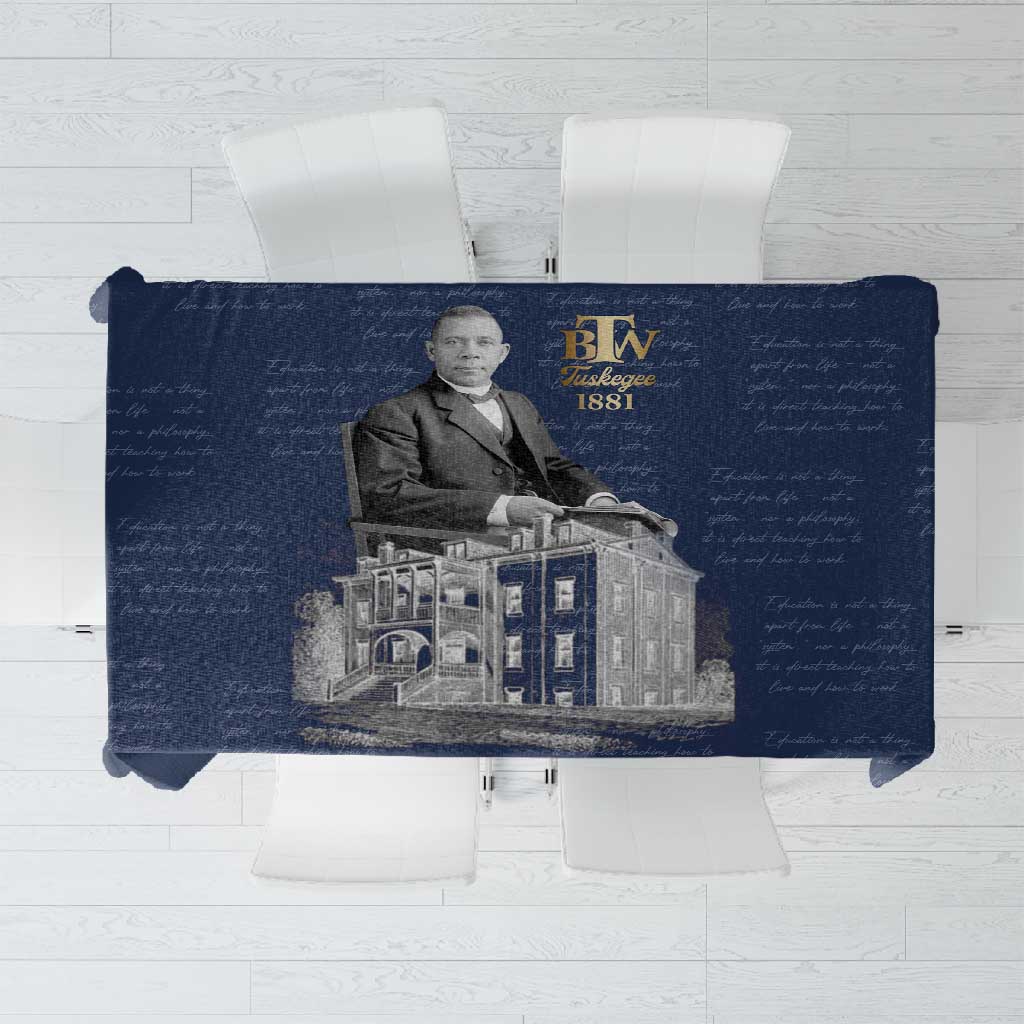 Booker T. Washington Tablecloth Tuskegee Institute Design Educational Legacy 1881 Historic Tribute - Wonder Print Shop