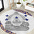 Honduras Round Carpet National Emblem Blended with Traditional Patterns - Cultural Heritage Design