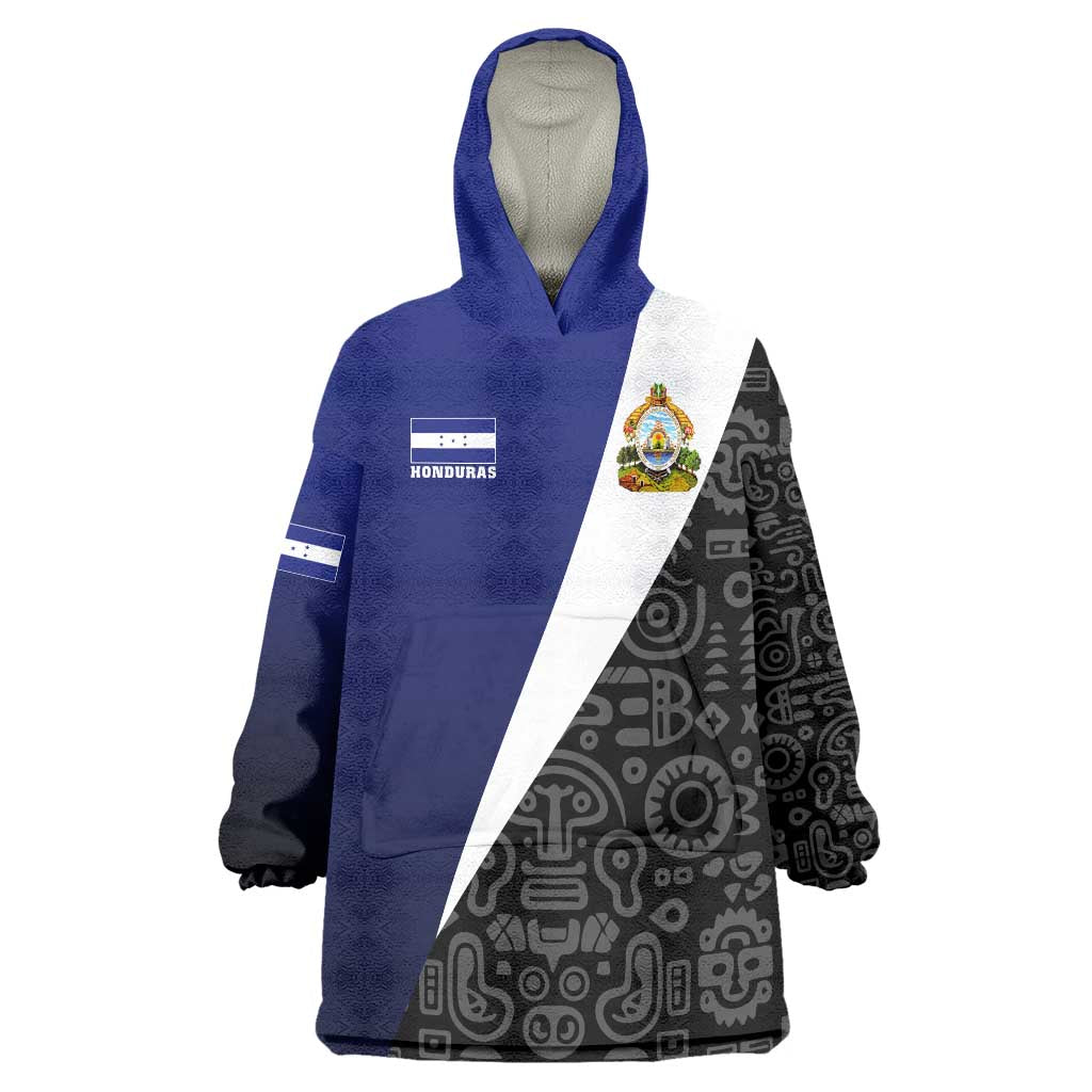 Honduras Coat of Arms Wearable Blanket Hoodie Traditional Patterns & National Symbol