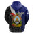 Honduras Coat of Arms Zip Hoodie Traditional Patterns & National Symbol