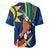 Namibia National Emblem Baseball Jersey Flag Colors & Symbolic Animals Design