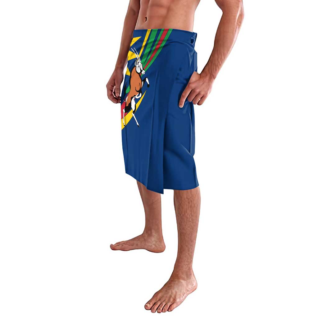 Namibia National Emblem Lavalava Flag Colors & Symbolic Animals Design