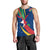 Namibia National Emblem Men Tank Top Flag Colors & Symbolic Animals Design