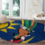 Namibia National Emblem Round Carpet Flag Colors & Symbolic Animals Design