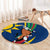 Namibia National Emblem Round Carpet Flag Colors & Symbolic Animals Design