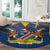 Namibia National Emblem Round Carpet Sporty Style with Traditional Patterns