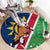 Namibia Flag Round Carpet Detailed Design with Traditional Patterns