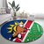 Namibia Flag Round Carpet Detailed Design with Traditional Patterns