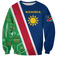 Namibia Flag Sweatshirt Detailed Design with Traditional Patterns