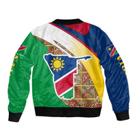 Namibia Map Bomber Jacket National Emblem & Cultural Motif Design