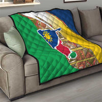 Namibia Map Quilt National Emblem & Cultural Motif Design