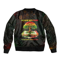 Black History Tree of Knowledge Bomber Jacket Pan-African Afrocentric Drip Art Illustration