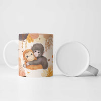 Punch The Monkey Ceramic Mug Love Me Anyway Baby Monkeys Cute Plush Hugging