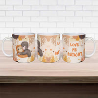 Punch The Monkey Ceramic Mug Love Me Anyway Baby Monkeys Cute Plush Hugging
