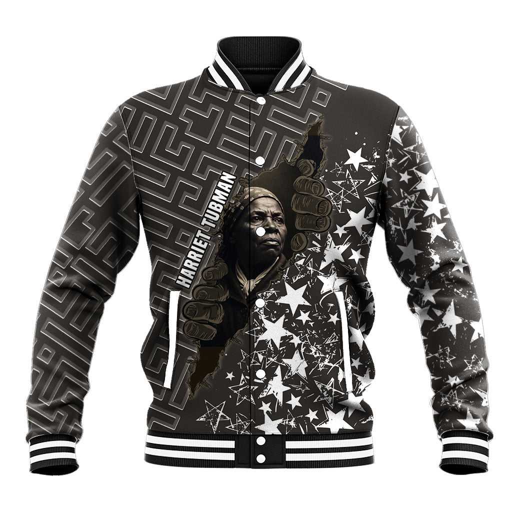 Harriet Tubman Underground Railroad Baseball Jacket Fearless In The Dark - Civil Rights Hero Vintage Art