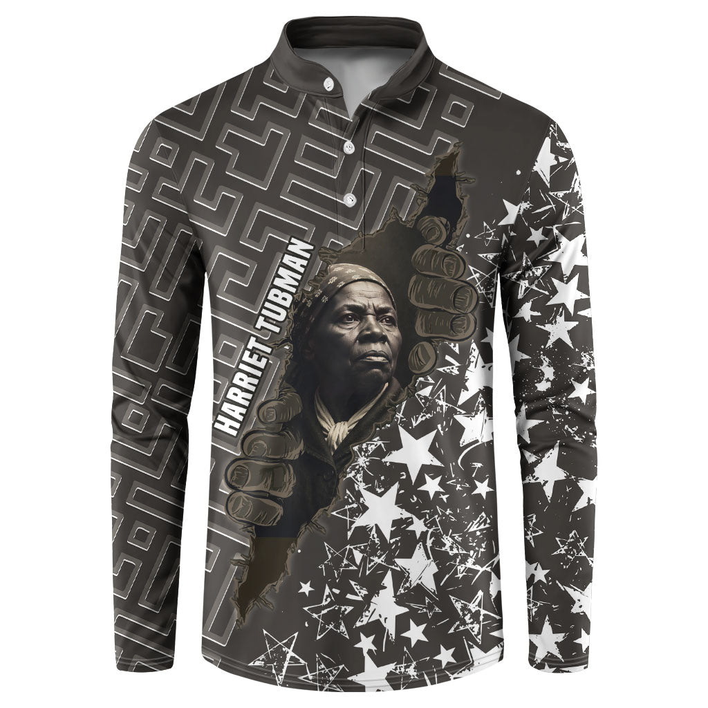 Harriet Tubman Underground Railroad Button Sweatshirt Fearless In The Dark - Civil Rights Hero Vintage Art