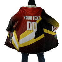 Personalized Belgium Red Devils Football Mascot Cloak Fierce Devil Graphic With Belgian Flag