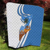 Somalia Quilt with Camel Desert Map Palm Tree Heritage Spirit