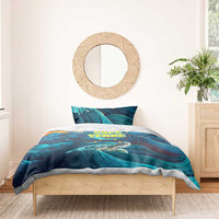 Cape Verde Bedding Set with Loggerhead Sea Turtle Ocean Sunset Spirit