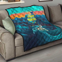 Cape Verde Quilt with Loggerhead Sea Turtle Ocean Sunset Spirit