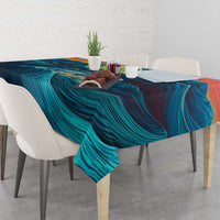 Cape Verde Tablecloth with Loggerhead Sea Turtle Ocean Sunset Spirit
