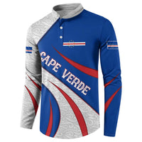 Cape Verde Button Sweatshirt with Blue Red Flag Nós Kretxeu Spirit