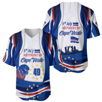 Cape Verde Independence Day baseball jersey, front and back set, multicolor flag design