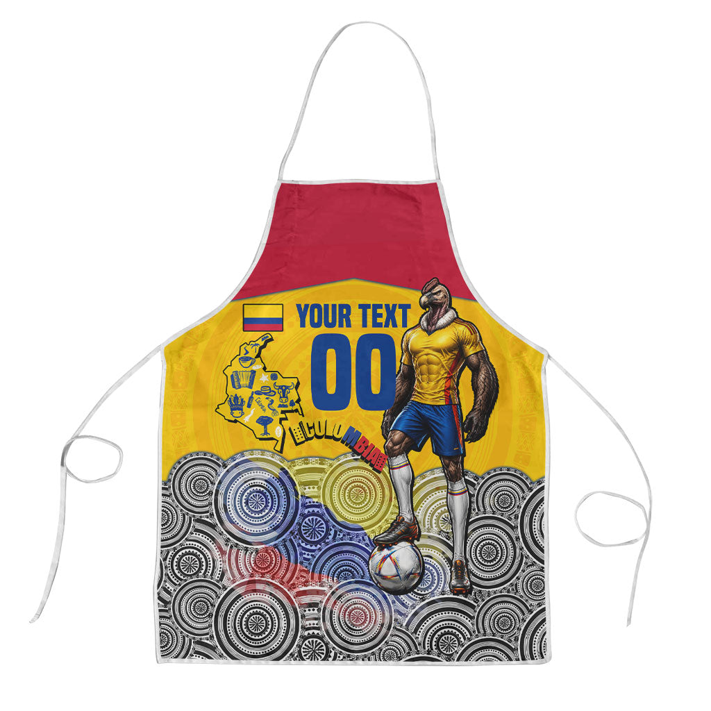 Personalized Colombia Football Apron Vulture Mascot Sombrero Vueltiao Map
